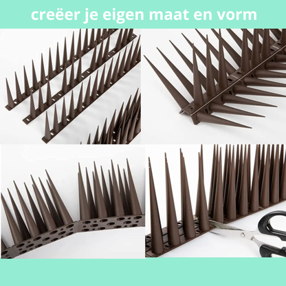 Duivenpinnen - 18 x 43 cm (7,7M) - Zwart